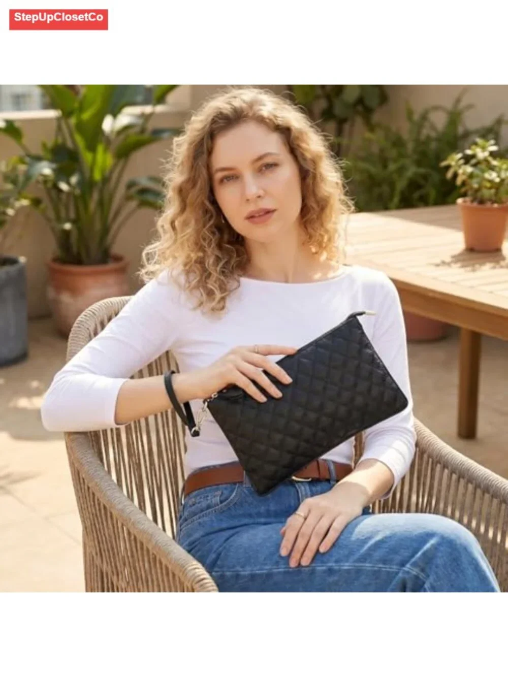 Genuine Leather Convertible Wristlet Crossbody Clutch Wallet Purse